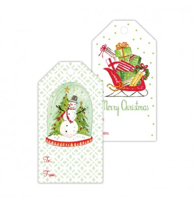Christmas Gift Tags, Snowman/Sleigh, Roseanne Beck